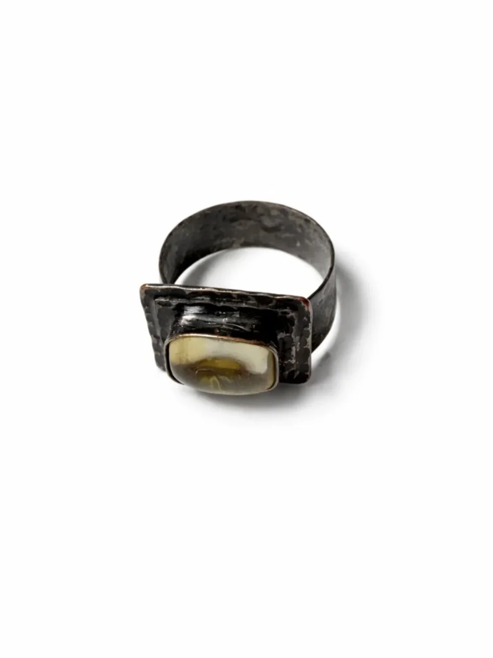 Handcrafted Copper Citrine Ring - Size 6